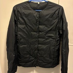 Muji Black Lightweight Compact Down Jacket